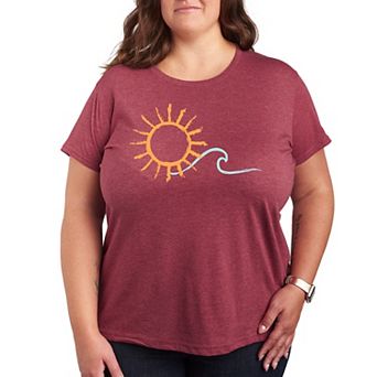 Plus Brushstroke Sun And Wave Graphic Tee