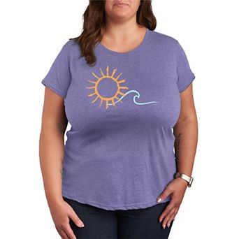 Plus Brushstroke Sun And Wave Graphic Tee