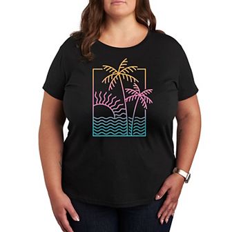 Plus Line Drawing Sunset Graphic Tee