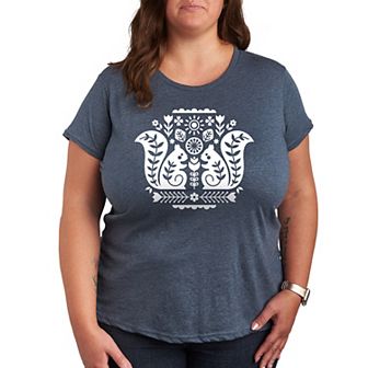 Plus Scandinavian Squirrels Graphic Tee