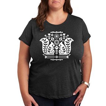 Plus Scandinavian Squirrels Graphic Tee