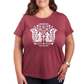 Plus Scandinavian Squirrels Graphic Tee