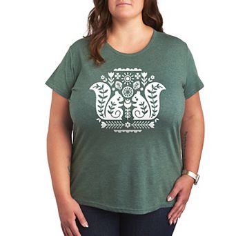 Plus Scandinavian Squirrels Graphic Tee