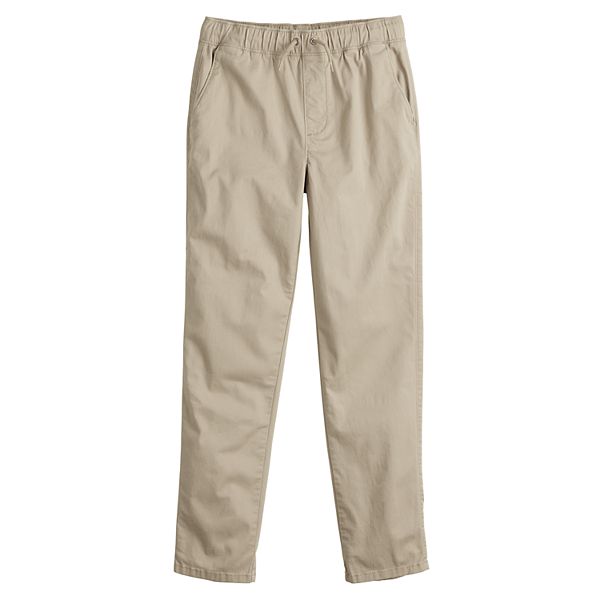 Boys 8-20 Sonoma Goods For Life® Pull-On Chino Pants - Windy Beige (SMALL)
