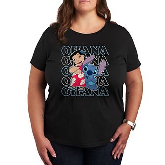 Disney's Lilo & Stitch Plus Ohana Repeated Graphic Tee