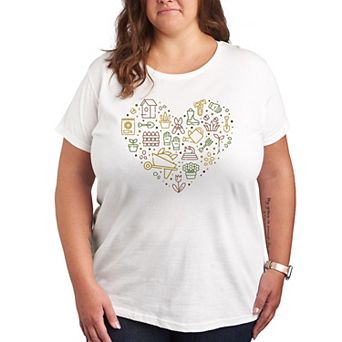 Plus Gardening Supplies Heart Graphic Tee