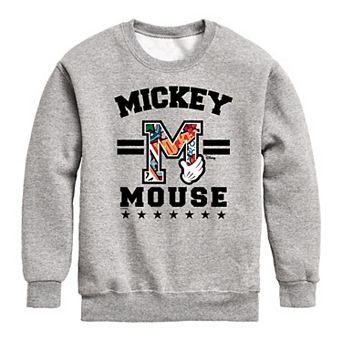 Disney's Mickey Mouse Boys 8-20 Collage Crew Fleece Sweatshirt
