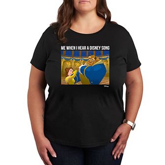 Disney's Beauty and the Besty Plus When I Hear Disney Song Meme Graphic Tee