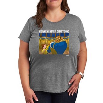 Disney's Beauty and the Besty Plus When I Hear Disney Song Meme Graphic Tee