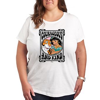 Disney Princess Jasmine Plus Courageous and Kind Graphic Tee