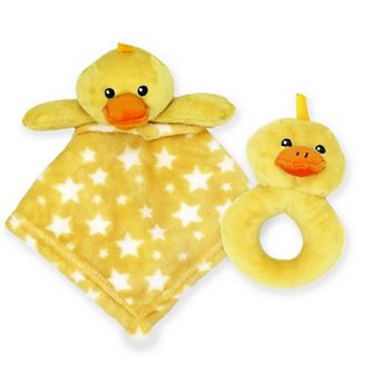 Baby Boys And Baby Girls Nunu With Matching Rattle Set