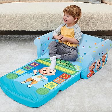 Marshmallow Furniture Kids 2-in-1 Flip Open Foam Compress Sofa Bed, Cocomelon
