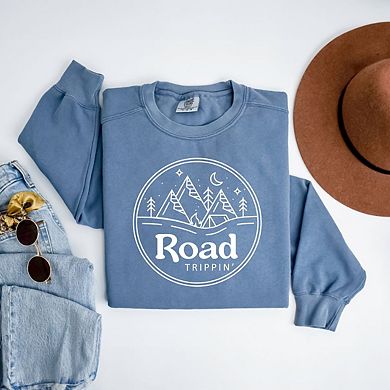 Road Trippin' Circle Mountains Garment Dyed Sweatshirt