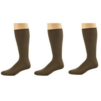 Diabetic Men's Socks Arthritic Cotton Crew Cushioned 3 Pair Pack