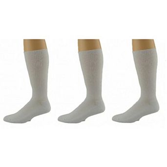 Diabetic Men's Socks Arthritic Cotton Crew Cushioned 3 Pair Pack