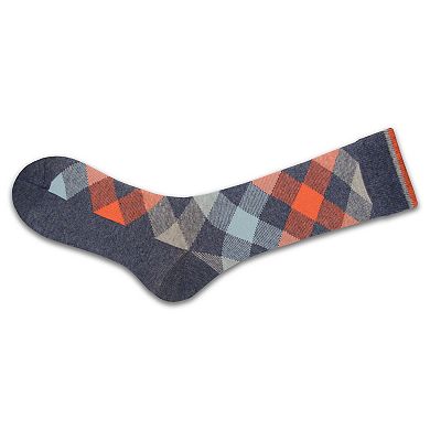 Men's Combed Cotton Socks - Argyle Pattern (3 Pair Packs)