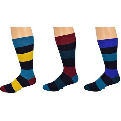 Men's Casual Cotton Blend Mid Calf Dress Crew Socks