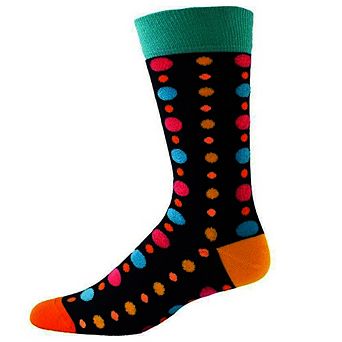 Polka Dot Pattern Colorful Men Crew Cotton Socks