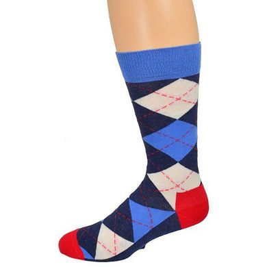 Men's Casual Cotton Blend Mid Calf Dress Crew Socks
