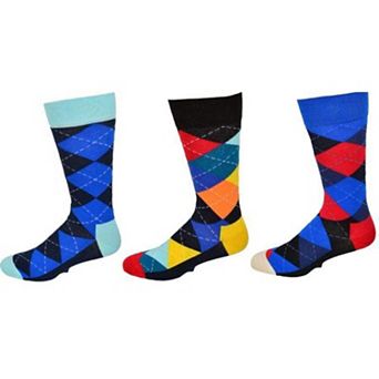 Men's Casual Cotton Blend Mid Calf Dress Crew Socks