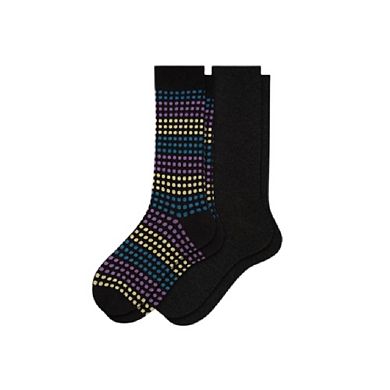 Dress Casual 2 Pair Pack Combed Cotton Crew Socks