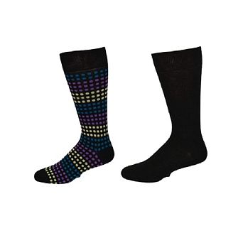 Dress Casual 2 Pair Pack Combed Cotton Crew Socks