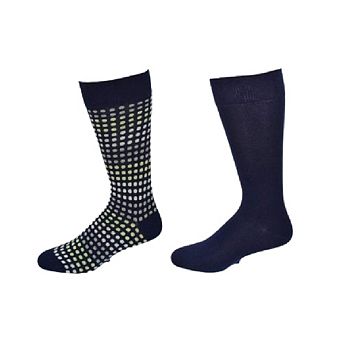 Dress Casual 2 Pair Pack Combed Cotton Crew Socks