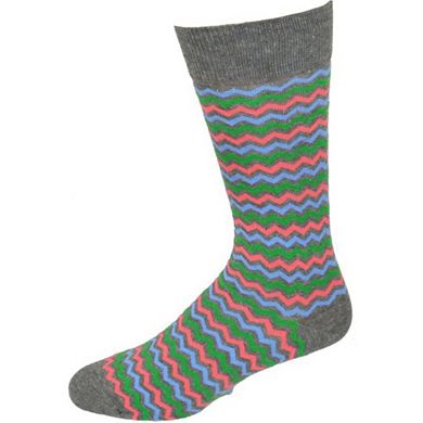 Colorful And Funky Striped Combed Cotton Socks For Men