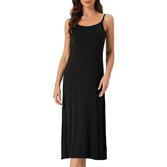 Women's Cami Tank Dress Sleeveless Spaghetti Strap Midi Sleepdress Nightgown