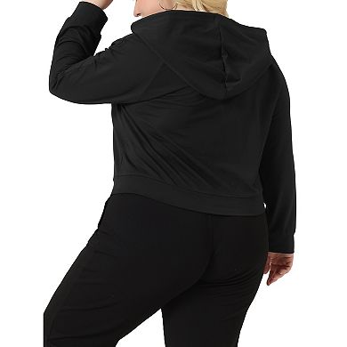 Plus Size Hoodies For Women Button Collar Drawstring Pullover Sweatshirts Long Sleeve Tops Shirts