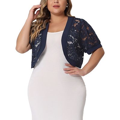 Bolero Lightweight Short Sleeve Cardigan Plus Size Plus Size