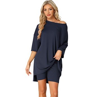 Women's 2 pc Lounge Sets Outfits T-shirt Shorts Sleepwear Loungewear Sweatsuits