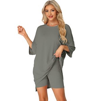 Women's 2 pc Lounge Sets Outfits T-shirt Shorts Sleepwear Loungewear Sweatsuits