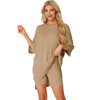 Women's 2 pc Lounge Sets Outfits T-shirt Shorts Sleepwear Loungewear Sweatsuits