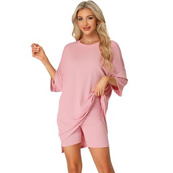 Women's 2 pc Lounge Sets Outfits T-shirt Shorts Sleepwear Loungewear Sweatsuits