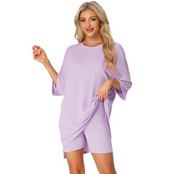 Women's 2 pc Lounge Sets Outfits T-shirt Shorts Sleepwear Loungewear Sweatsuits