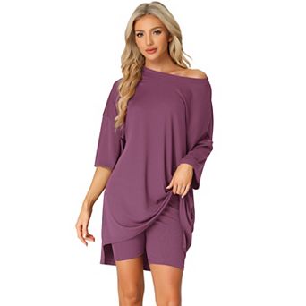 Women's 2 pc Lounge Sets Outfits T-shirt Shorts Sleepwear Loungewear Sweatsuits