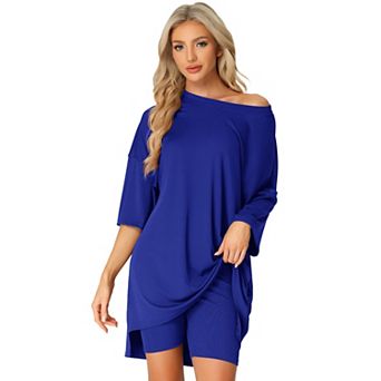 Women's 2 pc Lounge Sets Outfits T-Shirt Shorts Sleepwear Loungewear Sweatsuits