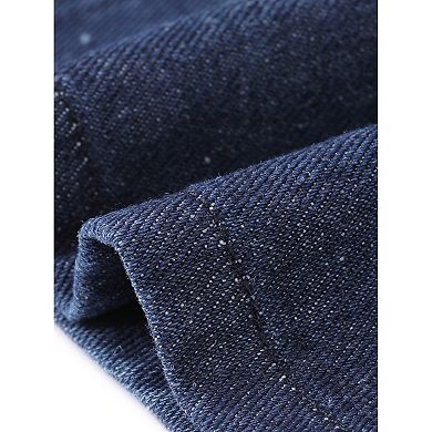 Plus Size Denim Jackets For Women V Neck Sleeveless Utility Jean Denim Vests