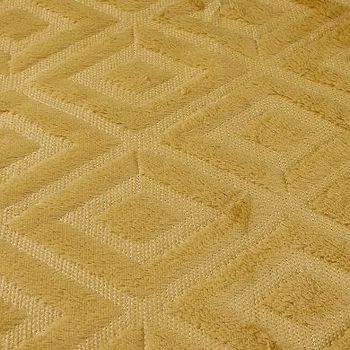 Shaggy Plush Faux Fur Throw Patterned Pillow Covers 2 Pcs 12" X 20"