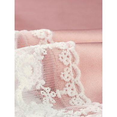 Women's Sleeveless Pajamas Round Neck Sleepwear Lace Trim Lounge Camisole Mini Nightgowns