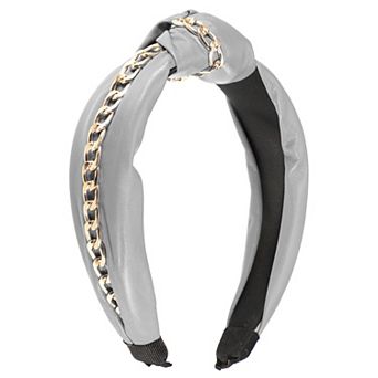 Women Knotted Headbands Fashion Vintage Knotted Pu Leather Hair Hoop