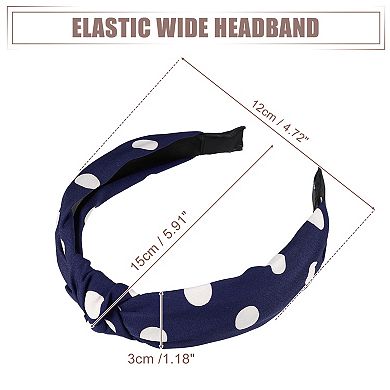 Polka Dot Headband Knotted Headbands For Women Knot Elastic Hair Hoop
