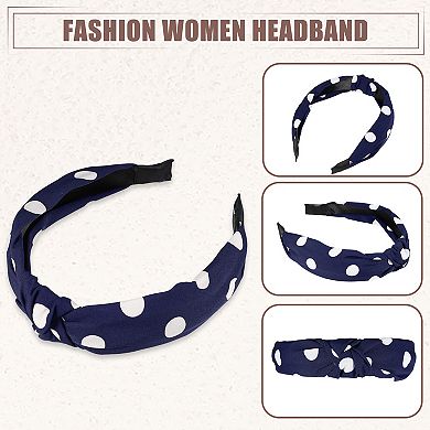 Polka Dot Headband Knotted Headbands For Women Knot Elastic Hair Hoop