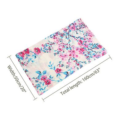 Women's Long Floral Chiffon Beach Sunscreen Swimwear Wrap Scarf