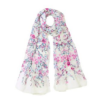 Women's Long Floral Chiffon Beach Sunscreen Swimwear Wrap Scarf