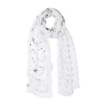 Women's Long Chiffon Floral Scarves Lightweight Beach Swimwear Wrap Shawls