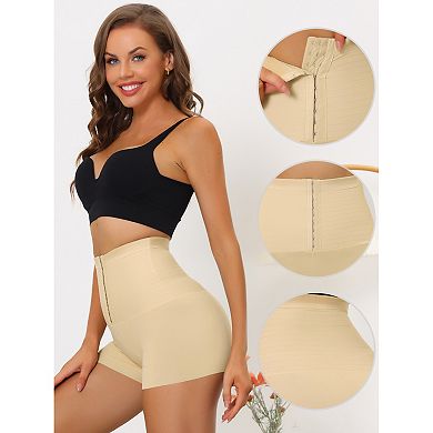 Women's Hip Lifter Waist High Waisted Boyshorts Shapewear With Hooks Closure
