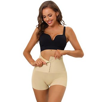 Women's Hip Lifter Waist High Waisted Boyshorts Shapewear With Hooks Closure