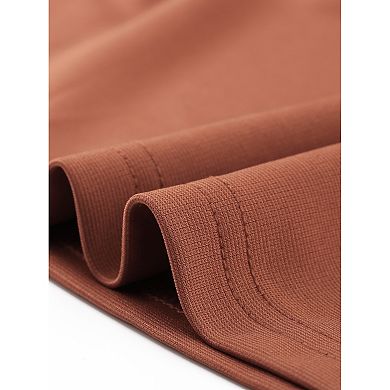 Plus Size Dress For Women Round Neck Knot Front Short Sleeve Side Split Dresses